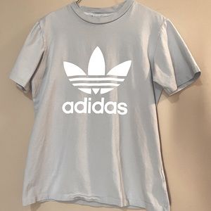 Pastel blue adidas t-shirt, size small